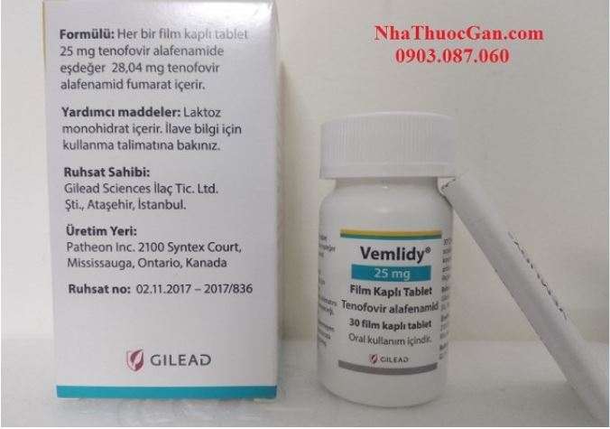 Thuốc Vemlidy điều trị viêm gan B hiệu quả